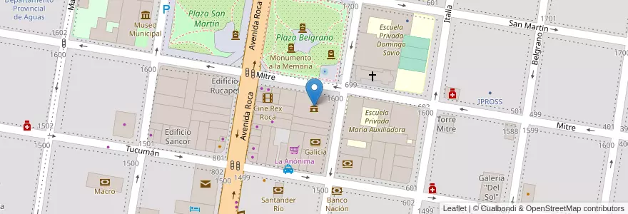 Mapa de ubicacion de Municipio General Roca en 아르헨티나, 리오네그로주, General Roca, Departamento General Roca, General Roca.
