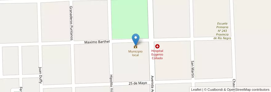 Mapa de ubicacion de Municipio local en 아르헨티나, San Luis, Gobernador Dupuy, Municipio De Unión.