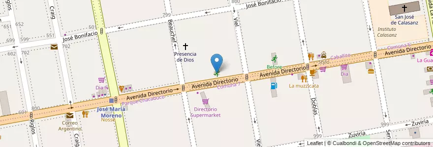 Mapa de ubicacion de Musculacion & Fitness, Caballito en Argentinië, Ciudad Autónoma De Buenos Aires, Buenos Aires, Comuna 6.