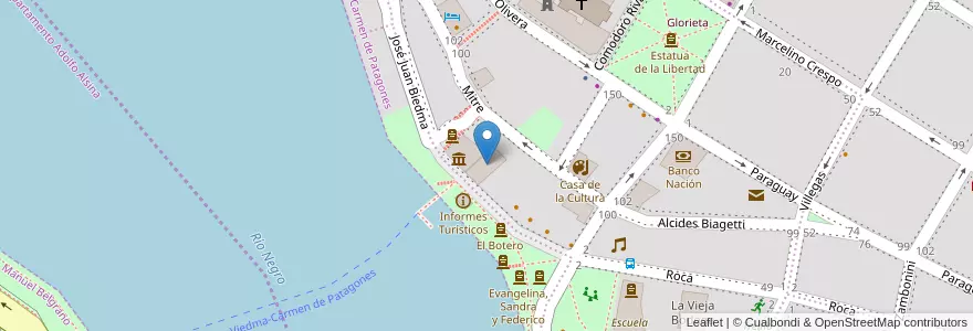 Mapa de ubicacion de Museo Anexo Cardenal Cagliero en Argentina, Buenos Aires, Partido De Patagones, Carmen De Patagones.
