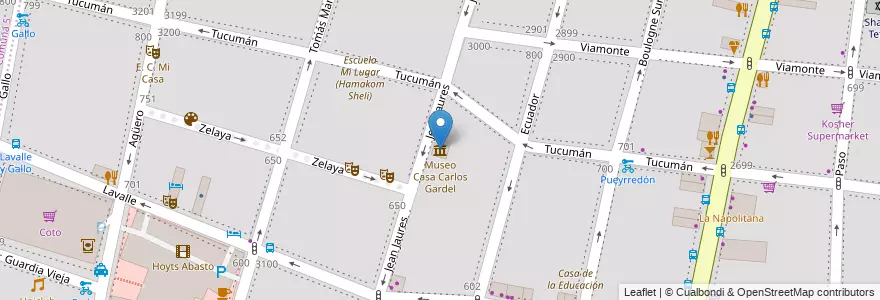 Mapa de ubicacion de Museo Casa Carlos Gardel, Balvanera en الأرجنتين, Ciudad Autónoma De Buenos Aires, Buenos Aires.