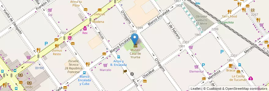 Mapa de ubicacion de Museo Casa de Yrurtia, Belgrano en Arjantin, Ciudad Autónoma De Buenos Aires, Buenos Aires, Comuna 13.