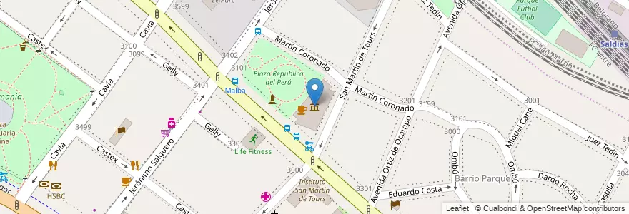 Mapa de ubicacion de Museo de Arte Latinoamericano de Buenos Aires, Palermo en Argentinië, Ciudad Autónoma De Buenos Aires, Comuna 2, Buenos Aires.