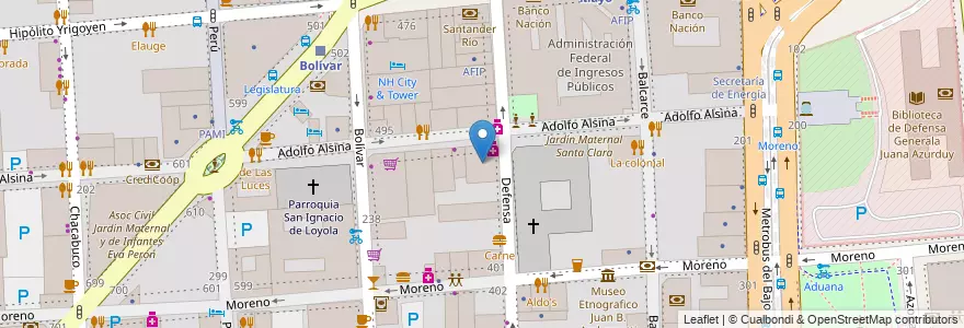 Mapa de ubicacion de Museo de la Ciudad, Montserrat en アルゼンチン, Ciudad Autónoma De Buenos Aires, Comuna 1, ブエノスアイレス.