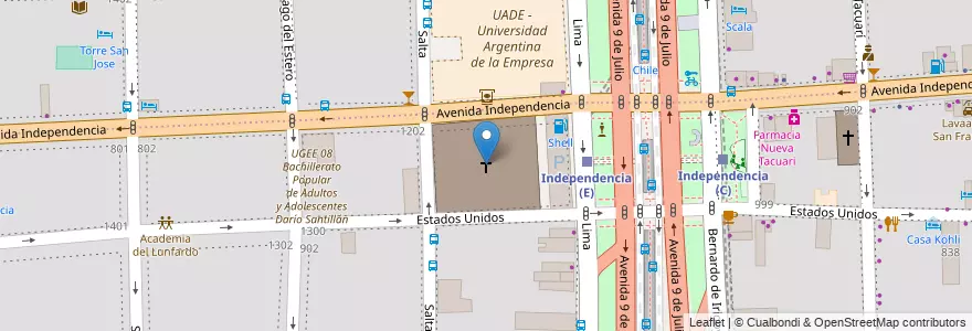 Mapa de ubicacion de Museo de la Santa Casa de Ejercicios Espirituales Sor María Antonia de la Paz y Figueroa, Constitucion en アルゼンチン, Ciudad Autónoma De Buenos Aires, Comuna 1, ブエノスアイレス.