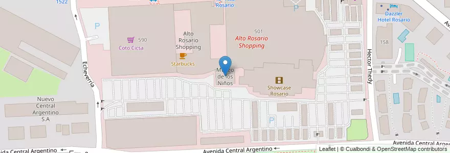 Mapa de ubicacion de Museo de los Niños en Argentina, Santa Fe, Departamento Rosario, Municipio De Rosario, Rosário.