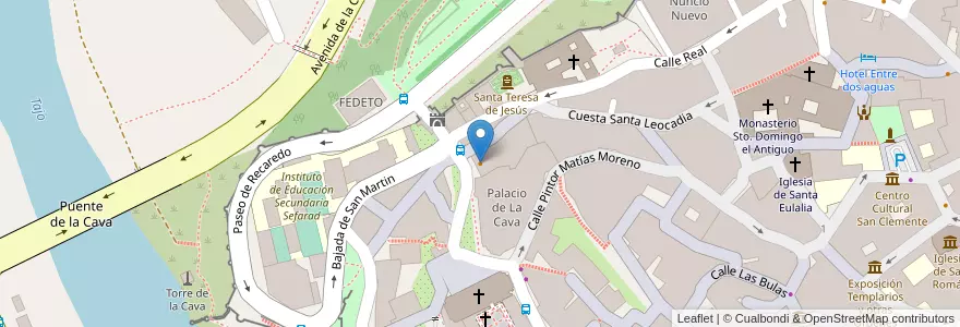Mapa de ubicacion de Museo de Productos de Castilla-La Mancha en İspanya, Castilla-La Mancha, Toledo, Toledo, Toledo.