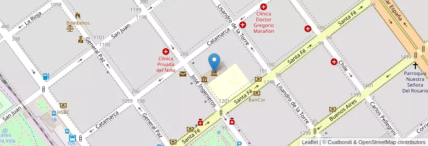 Mapa de ubicacion de Museo de Ramos Generales en Argentina, Córdoba, Departamento General San Martín, Pedanía Villa María, Municipio De Villa María, Villa María.