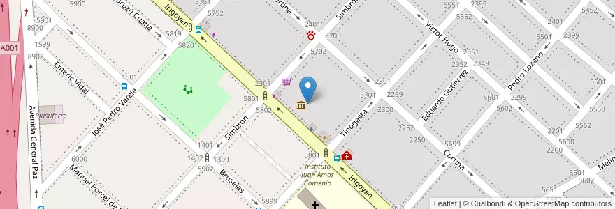 Mapa de ubicacion de Museo del Automóvil en الأرجنتين, بوينس آيرس, Comuna 10, Partido De Tres De Febrero.