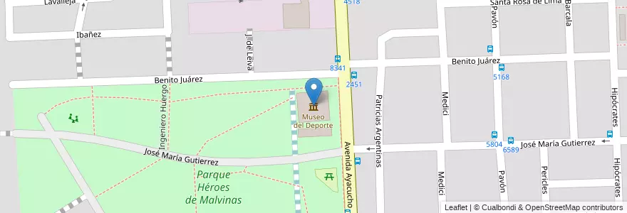 Mapa de ubicacion de Museo del Deporte en Argentina, Santa Fe, Departamento Rosario, Municipio De Rosario, Rosario.