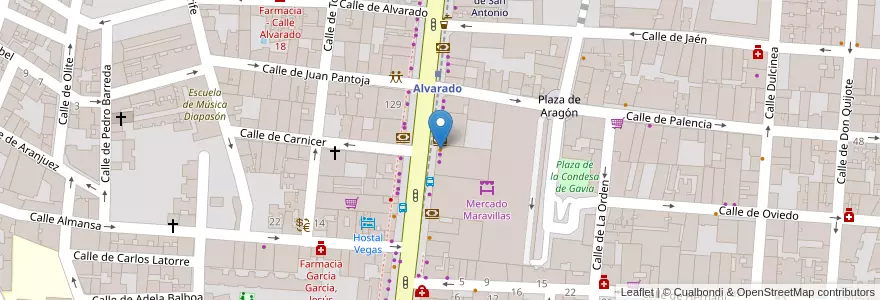 Mapa de ubicacion de Museo del Jamón 2 en Spanien, Autonome Gemeinschaft Madrid, Autonome Gemeinschaft Madrid, Área Metropolitana De Madrid Y Corredor Del Henares, Madrid.