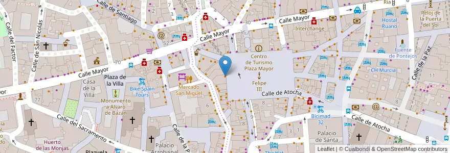 Mapa de ubicacion de Museo del Jamón en اسپانیا, بخش خودمختار مادرید, بخش خودمختار مادرید, Área Metropolitana De Madrid Y Corredor Del Henares, مادرید.