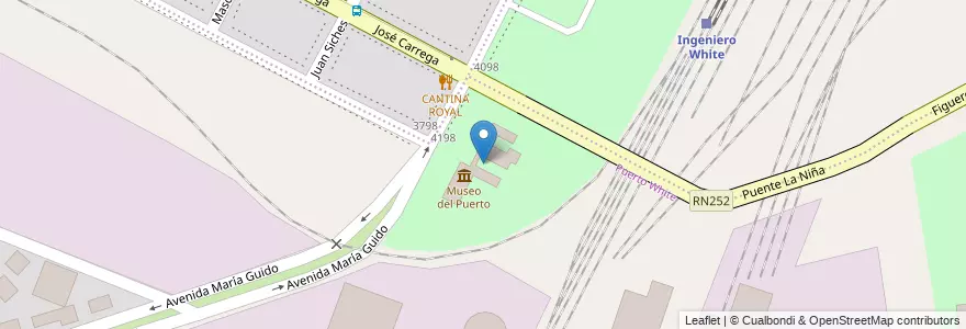 Mapa de ubicacion de Museo del Puerto en Argentinië, Buenos Aires, Partido De Bahía Blanca, Ingeniero White.