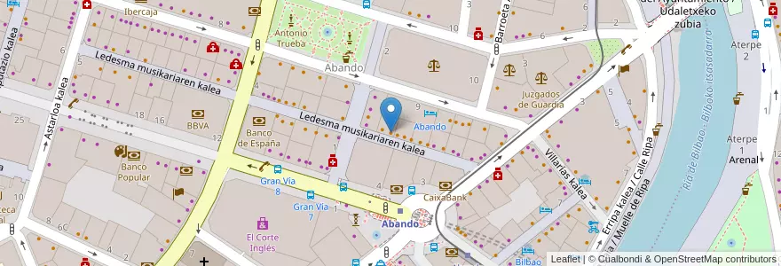 Mapa de ubicacion de Museo Del Vino en 西班牙, 巴斯克, 比斯开, Bilboaldea, 毕尔巴鄂.