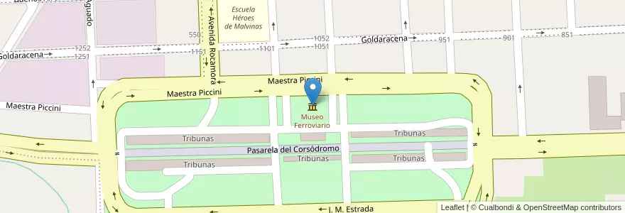 Mapa de ubicacion de Museo Ferroviario en Argentina, Entre Ríos, Departamento Gualeguaychú, Gualeguaychú, Gualeguaychú, Distrito Costa Uruguay Sur.