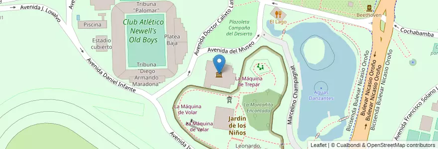Mapa de ubicacion de Museo Historico Provincial Doctor Julio Marc en Argentina, Santa Fe, Departamento Rosario, Municipio De Rosario, Rosário.