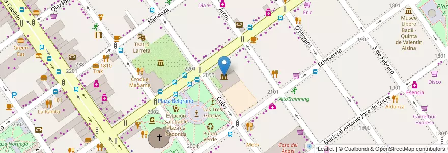 Mapa de ubicacion de Museo Histórico Sarmiento, Belgrano en 阿根廷, Ciudad Autónoma De Buenos Aires, 布宜诺斯艾利斯, Comuna 13.
