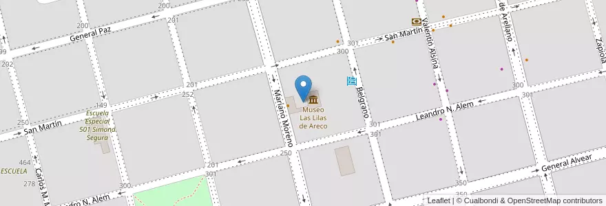 Mapa de ubicacion de Museo Las Lilas de Areco en Argentina, Buenos Aires, Partido De San Antonio De Areco, San Antonio De Areco.