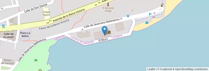 Mapa de ubicacion de Museo Marítimo del Cantábrico en Spagna, Cantabria, Cantabria, Santander, Santander.