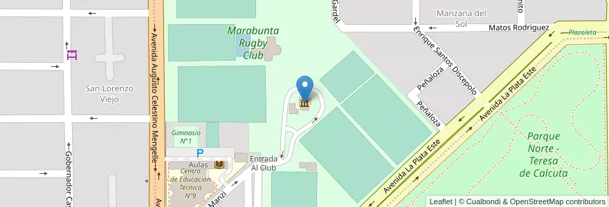 Mapa de ubicacion de Museo Provincial Carlos Ameghino en Аргентина, Чили, Рио-Негро, Cipolletti, Departamento General Roca.