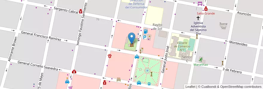Mapa de ubicacion de Museo Regional Municipal Palacio Arruabarrena en Argentina, Entre Ríos, Departamento Concordia, Distrito Suburbios, Concordia, Concordia.