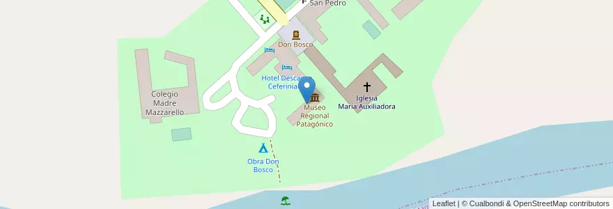 Mapa de ubicacion de Museo Regional Patagónico en الأرجنتين, بوينس آيرس, Partido De Villarino.