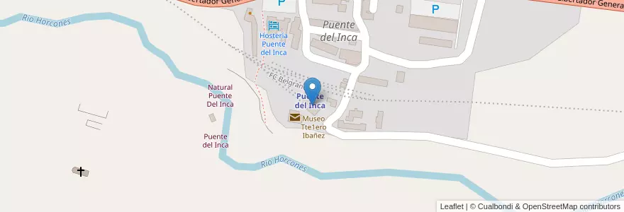 Mapa de ubicacion de Museo Tte1ero Ibañez en 아르헨티나, 칠레, Mendoza, Departamento Luján De Cuyo, Distrito Potrerillos.