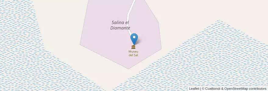 Mapa de ubicacion de Museu del Sal en アルゼンチン, チリ, メンドーサ州, Distrito El Nihuil, Departamento San Rafael.
