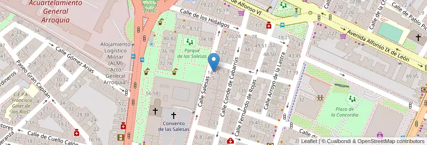 Mapa de ubicacion de Musicay en Sepanyol, Castilla Y León, Salamanca, Campo De Salamanca, Salamanca.
