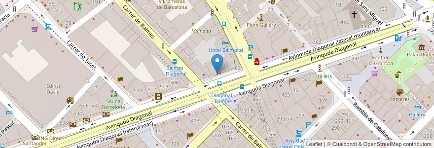 Mapa de ubicacion de Mussol Diagonal en Испания, Каталония, Барселона, Барселонес, Барселона.