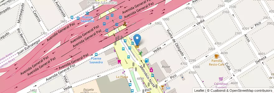 Mapa de ubicacion de Mut Ter Ott, Nuñez en آرژانتین, Ciudad Autónoma De Buenos Aires, Partido De Vicente López, Buenos Aires, Comuna 13, Vicente López.