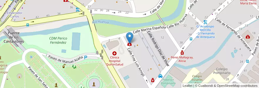 Mapa de ubicacion de Mutua Universal en スペイン, アラゴン州, サラゴサ, Zaragoza, サラゴサ.