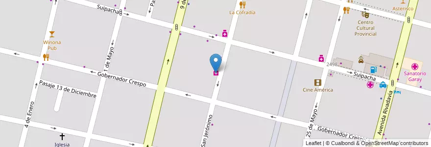 Mapa de ubicacion de Mutual / Caja Ingeniero en الأرجنتين, سانتا في, إدارة العاصمة, سانتا في العاصمة, سانتا في.