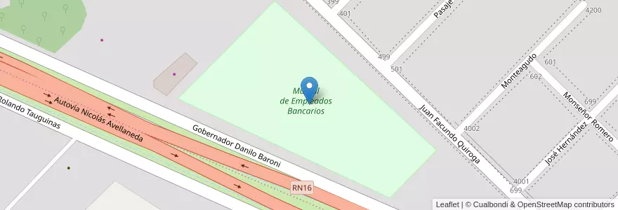 Mapa de ubicacion de Mutual de Empleados Bancarios en Аргентина, Чако, Departamento San Fernando, Ресистенсия, Resistencia.