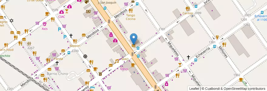 Mapa de ubicacion de Muu Lechería, Belgrano en Argentina, Ciudad Autónoma De Buenos Aires, Buenos Aires, Comuna 13.