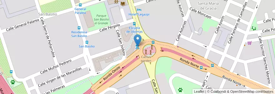 Mapa de ubicacion de MUyBICI: Plaza de Castilla en スペイン, ムルシア州, ムルシア州, Área Metropolitana De Murcia, Murcia.