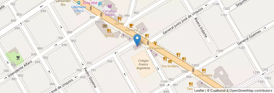 Mapa de ubicacion de MV Agusta en Argentina, Buenos Aires, Partido De San Isidro, Acassuso.