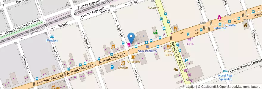 Mapa de ubicacion de My Bolivia, Flores en آرژانتین, Ciudad Autónoma De Buenos Aires, Comuna 7, Buenos Aires.