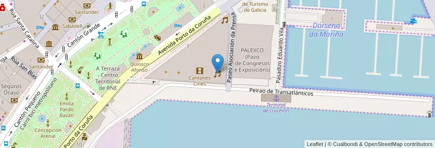 Mapa de ubicacion de My by Dux en Espagne, Galice, A Corogne, La Corogne, La Corogne.