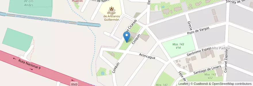 Mapa de ubicacion de Mza. 143 V1 en アルゼンチン, フフイ州, Departamento Doctor Manuel Belgrano, Municipio De San Salvador De Jujuy.