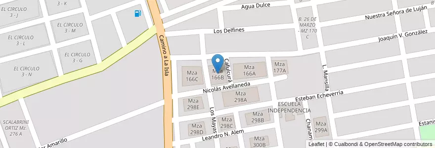 Mapa de ubicacion de Mza 166B en الأرجنتين, Salta, Capital, Municipio De Salta, Salta.