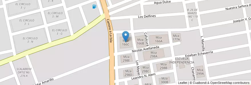 Mapa de ubicacion de Mza 166C en Argentine, Salta, Capital, Municipio De Salta, Salta.
