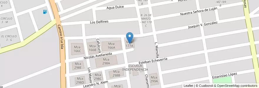 Mapa de ubicacion de Mza 177A en الأرجنتين, Salta, Capital, Municipio De Salta, Salta.