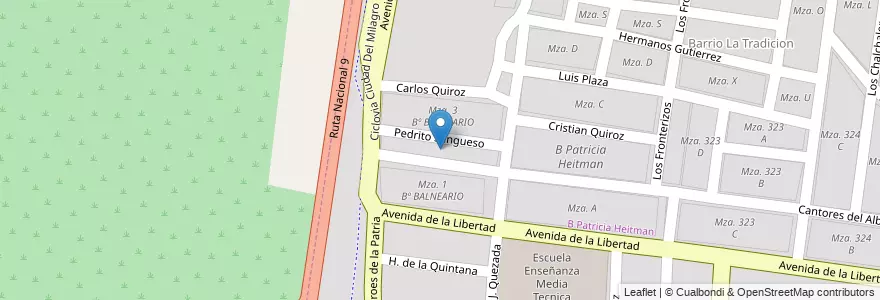 Mapa de ubicacion de Mza. 2 Bº BALNEARIO en アルゼンチン, サルタ州, Capital, Municipio De Salta.