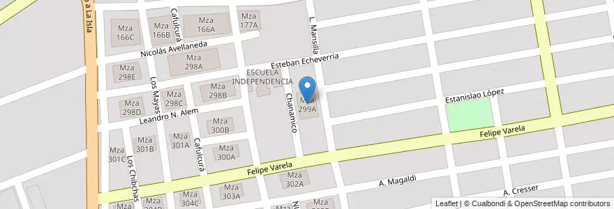 Mapa de ubicacion de Mza 299A en Argentina, Salta, Capital, Municipio De Salta, Salta.