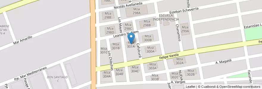 Mapa de ubicacion de Mza 301A en الأرجنتين, Salta, Capital, Municipio De Salta, Salta.