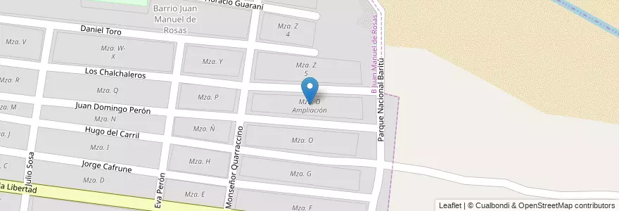 Mapa de ubicacion de Mza. O Ampliación en Argentinien, Salta, Capital, Municipio De Salta, Salta.
