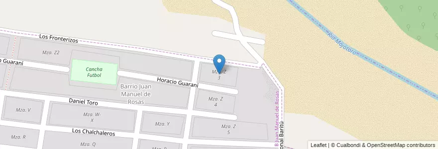 Mapa de ubicacion de Mza. Z 3 en Argentine, Salta, Capital, Municipio De Salta.