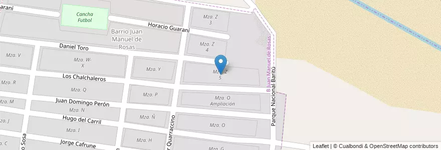 Mapa de ubicacion de Mza. Z 5 en آرژانتین, Salta, Capital, Municipio De Salta, Salta.