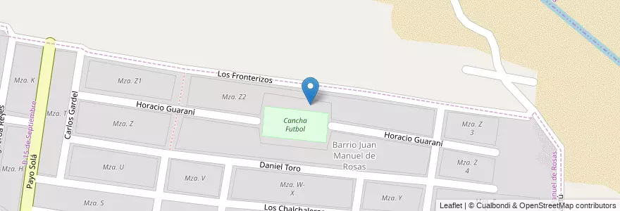 Mapa de ubicacion de Mza. Z2 en Arjantin, Salta, Capital, Municipio De Salta.